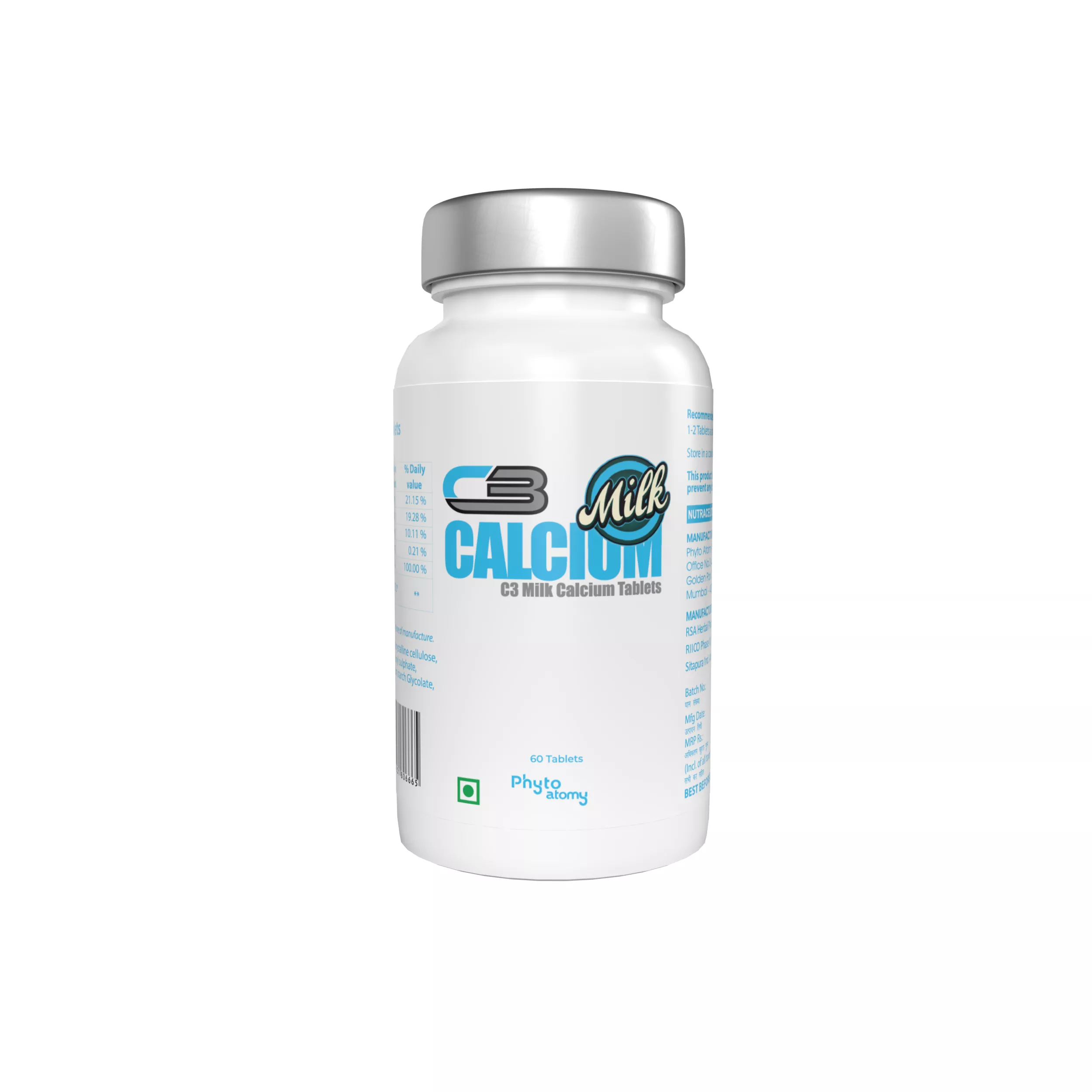 C3 Milk Calcium Tablets-(8 Pcs.)- Delta (SP1707)